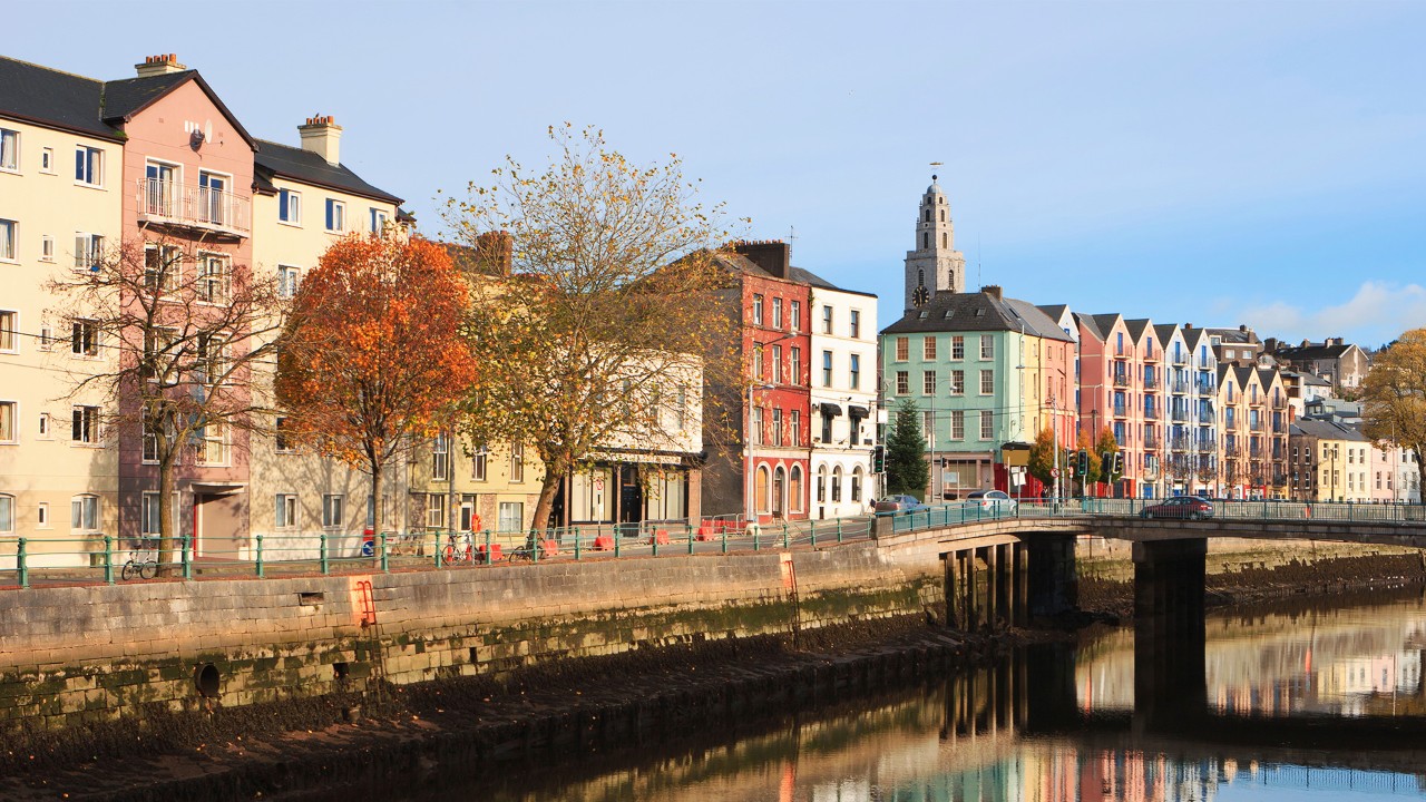 Banks of the River Lee in Cork, Ireland